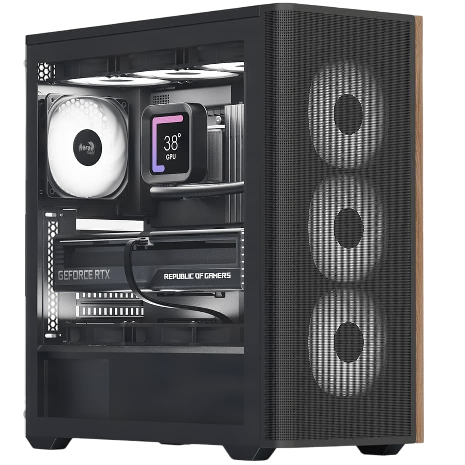 Корпус AeroCool D501A-G-BK-v2 (ACCM-DS01043.11) Black без БЖ