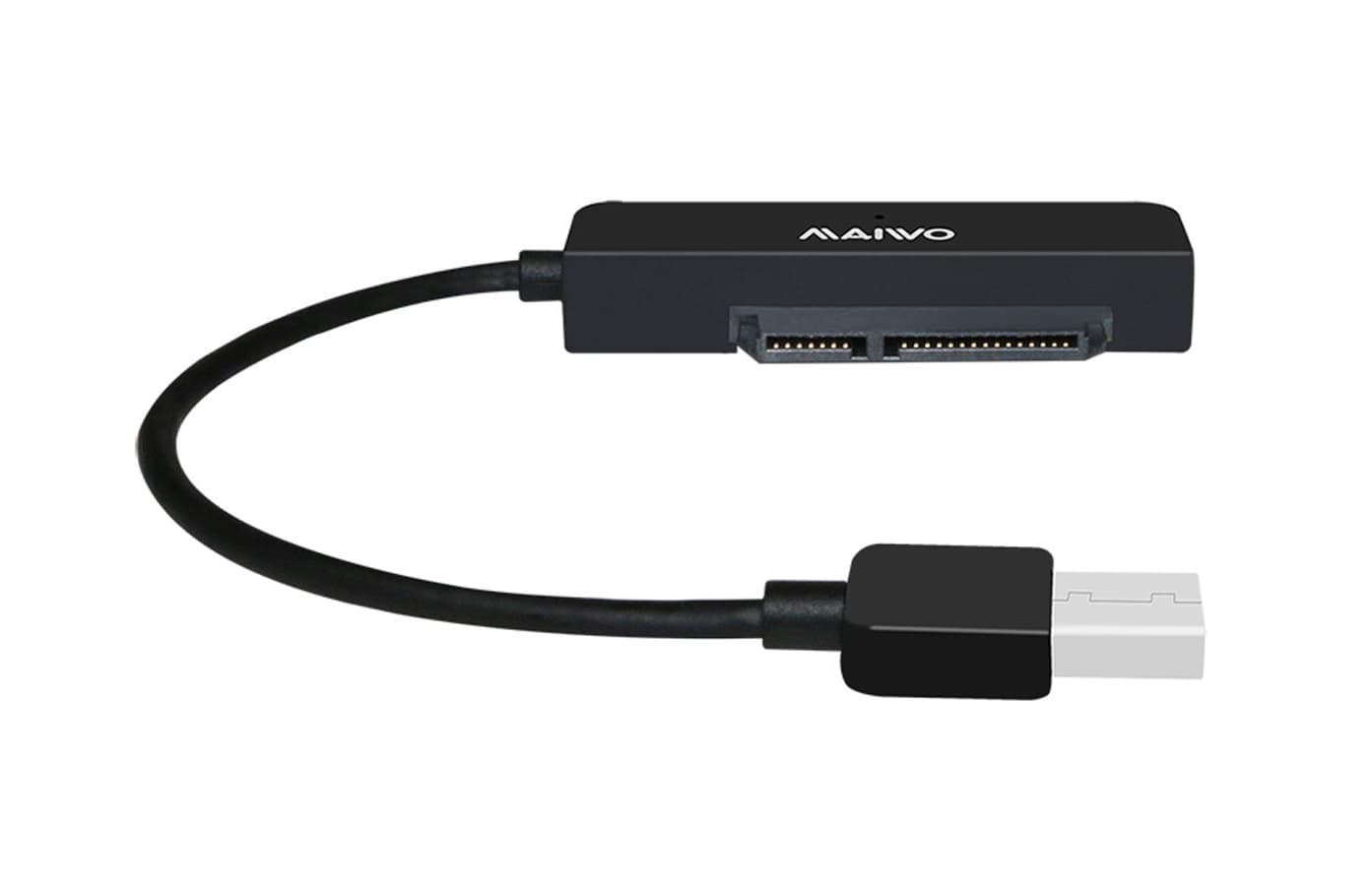 Адаптер Maiwo для підключення HDD 2,5" SATA II/III / SSD до портів USB 3.0 пластик, чорний
