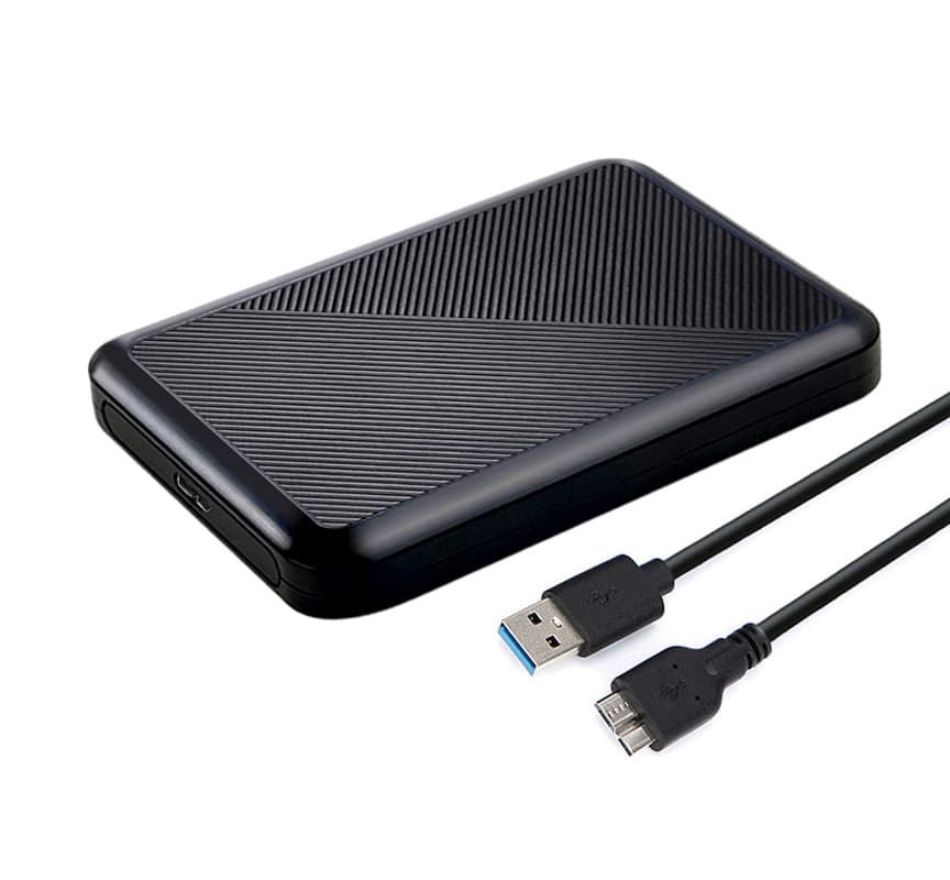 Кишеня Dynamode зовн.для 2.5" SATA/SSD HDD - USB 3.0, безгвинт. засувне кріплення, пластикова чорна