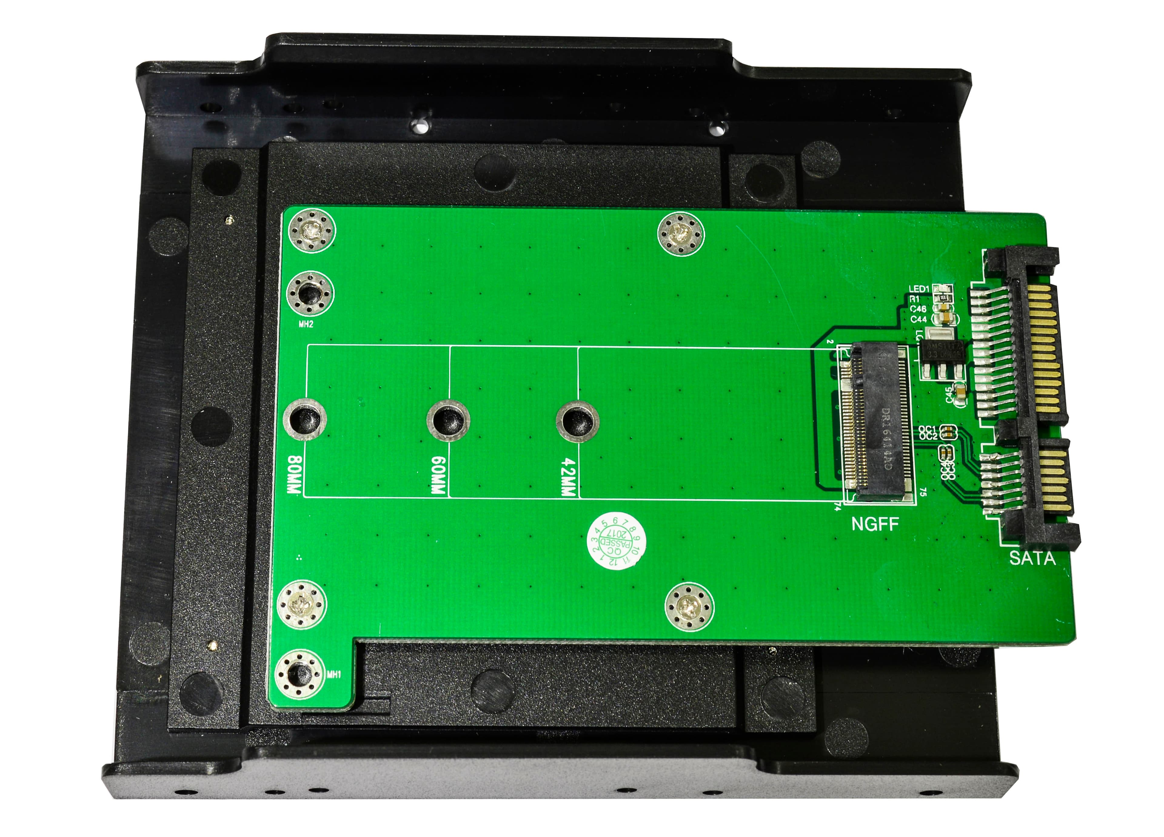 Конвертер Maiwo SATA to M.2 (NGFF) SSD 22*42mm, 22*60mm, 22*80mm, в 3,5" отсек комп-ра