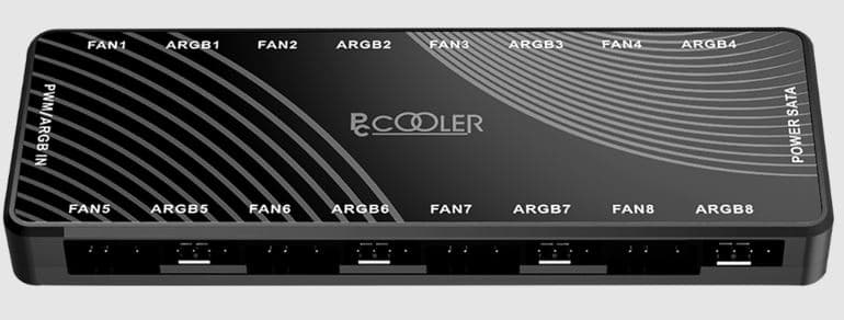 PcCOOLER CPS Розгалужувач живлення ARGB Hub-H01 для підключення до 8 вентиляторів ARGB