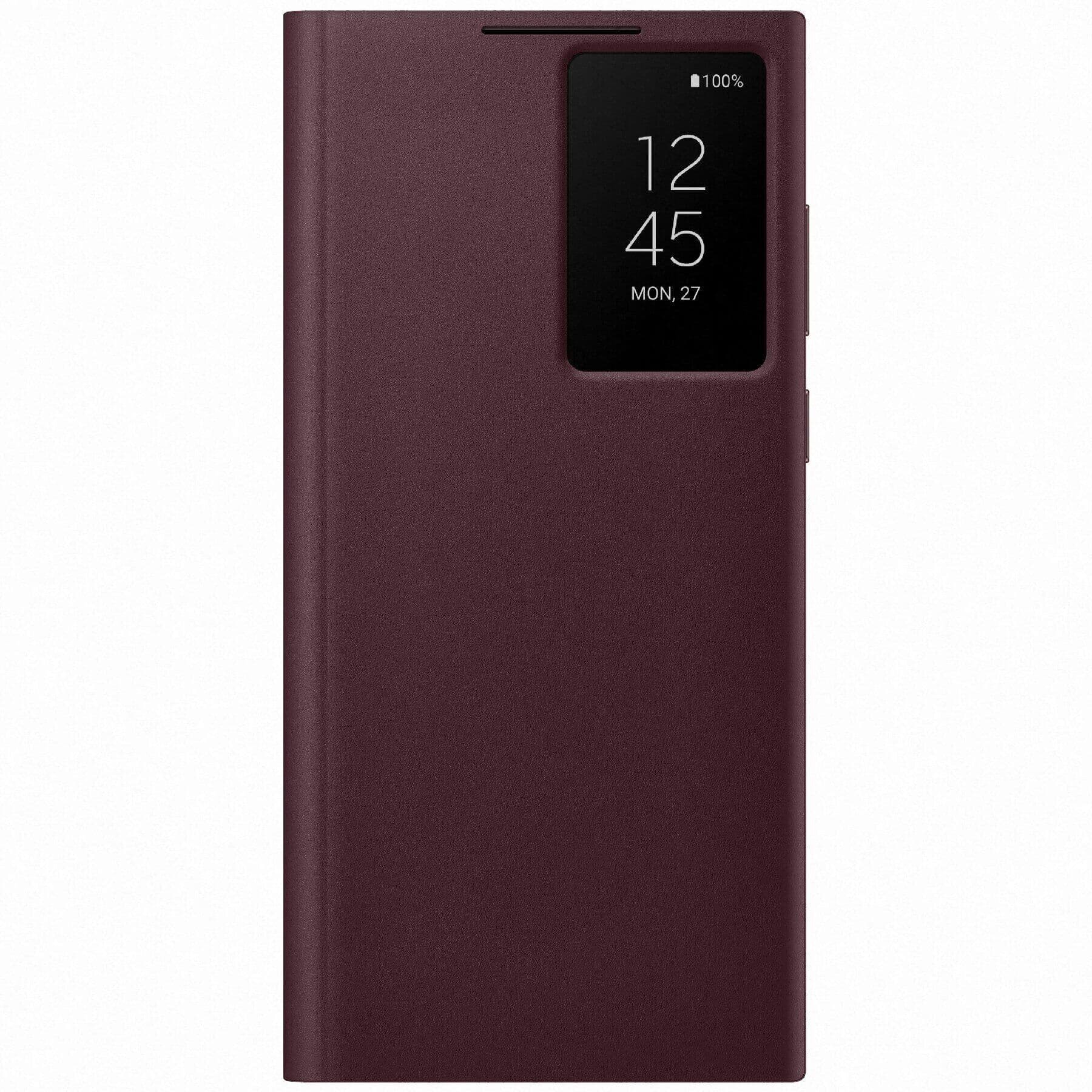 Чохол-книжка Samsung Smart Clear View Cover для Samsung Galaxy S22 Ultra SM-S908 Burgundy (EF-ZS908CEEGRU)