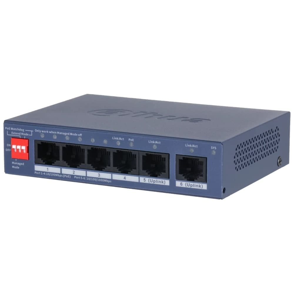 Комутатор Dahua DH-CS4006-4ET2GT-36 PoE