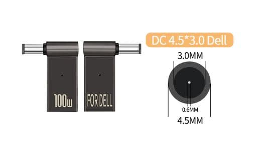 Адаптер PD 100W USB Type-C Female to DC Male Jack 4.5x3.0 mm – для заряджання ноутів DELL