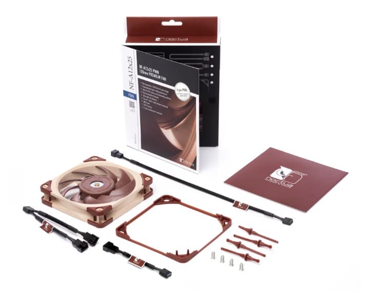 Вентилятор Noctua NF-A12x25 PWM для корпусу 120x120x25мм SSO2 450 - 2000 об/хв 18.8-22,6 дБ 4pin PWM