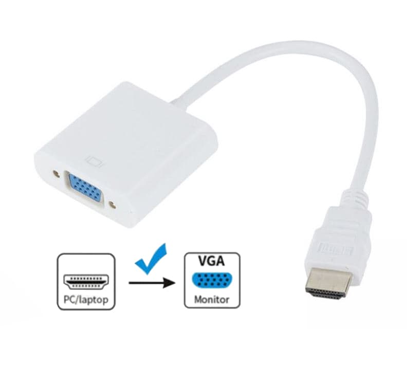 Адаптер STLab HDMI male - VGA F емулятор монітора, без додадкових кабелів, білий