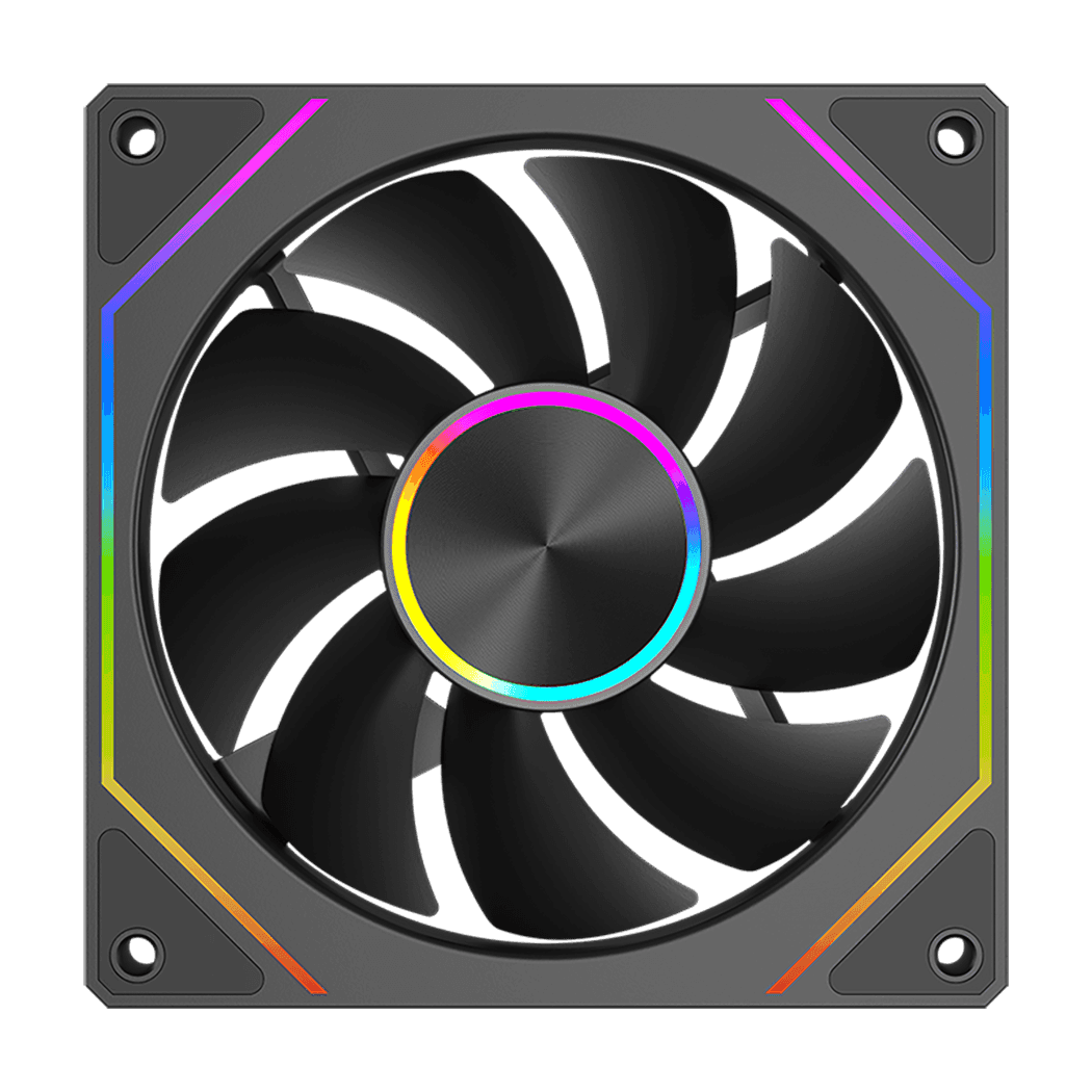 Вентилятор PCCOOLER FG120 ARGB BK чорний для корпусу 120x120x25мм, HB, 5V ARGB 3-pin