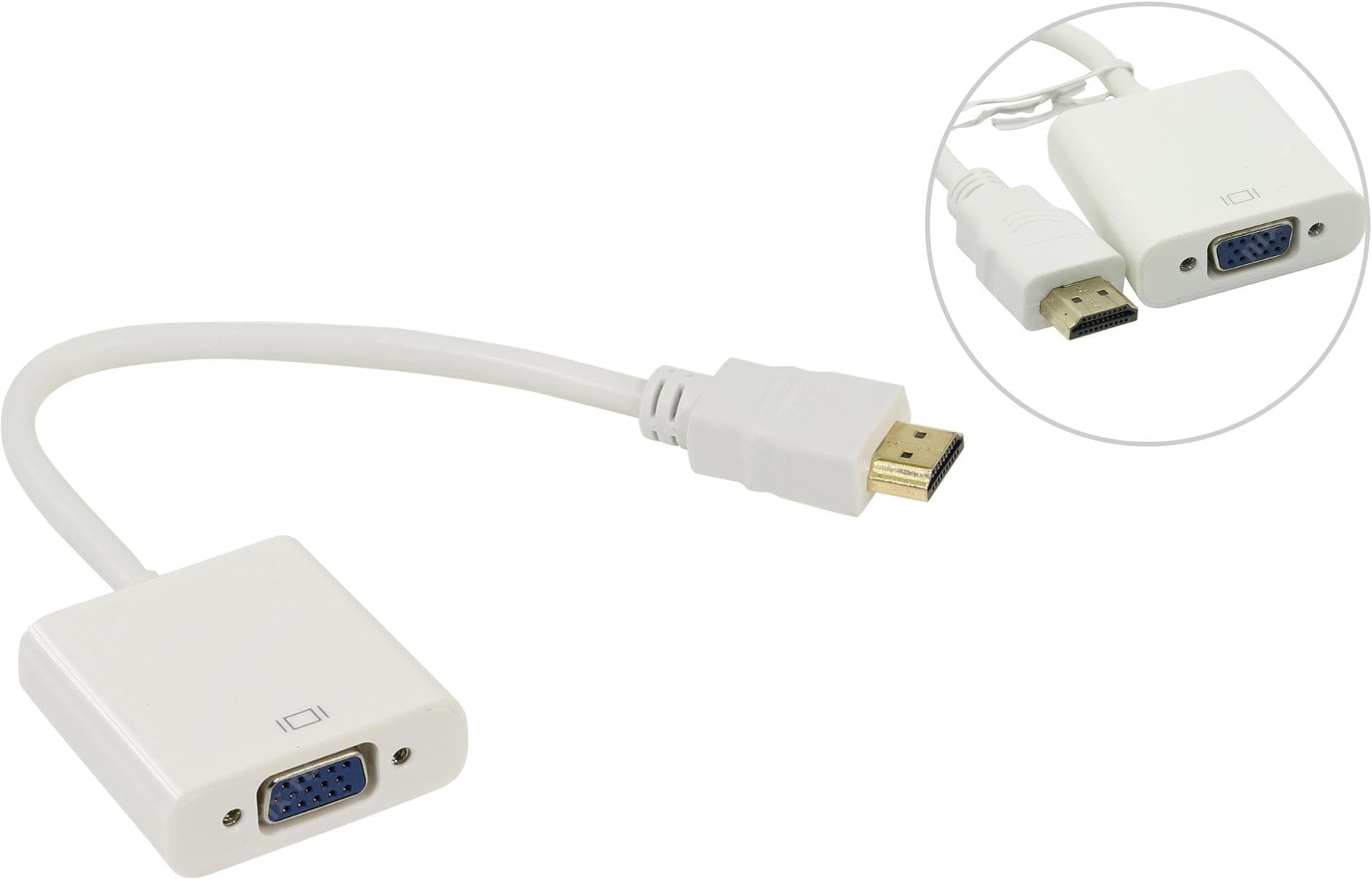 Адаптер STLab HDMI (PC/laptop) - VGA F(Monitor) для підкл. PS3/PS4, аудіо та кабель USB у комплекті