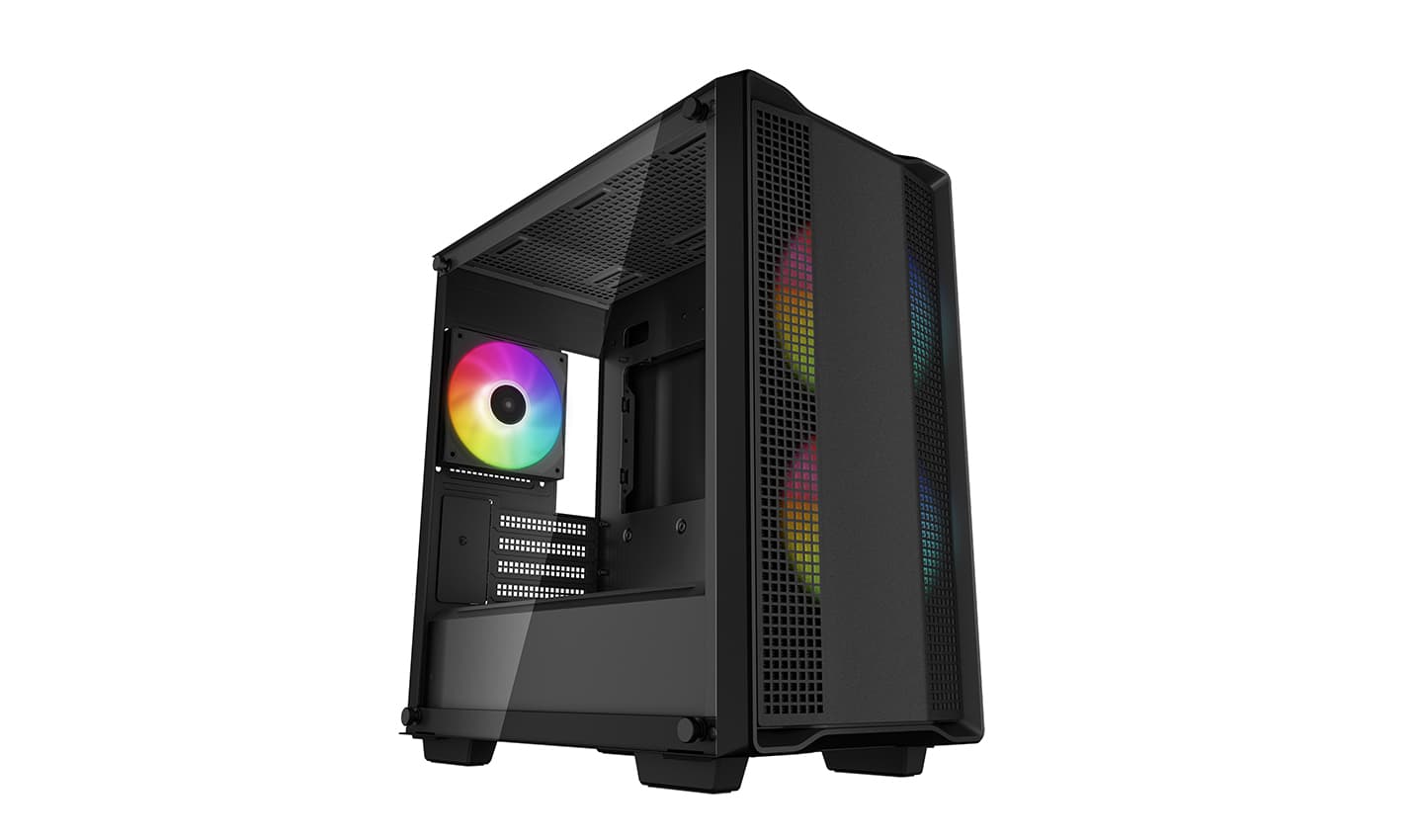 Корпус Deepcool CC360 ARGB чорний Без БП Mini-ITX/Micro-ATX, 2x3.5,2+1*2.5";418×215×431мм(L×W×H)