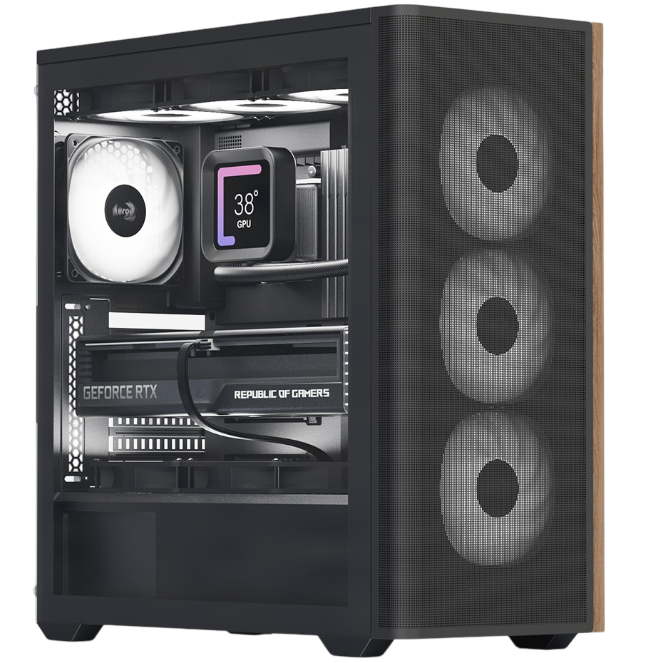Корпус AeroCool D501A-G-BK-v2 (ACCM-DS01043.11) Black без БЖ