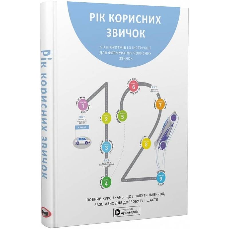 Рік корисних звичок. Повний курс знань, щоб набути звичок, важливих для добробуту і щастя. Збірник самарі + Аудіокнижка