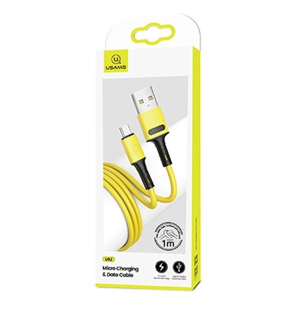 Кабель Usams US-SJ435 USB - Micro USB (M/M), 1 м, Yellow (SJ435USB03)