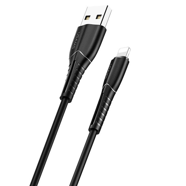 Кабель Usams US-SJ364 USB - Lightning (M/M), 1 м, Black (SJ364USB01)