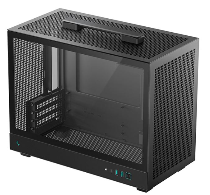 Корпус Deepcool CH160 PLUS чорний Без БЖ Mini-ITX/Micro-ATX, 375*195*323.5(L×W×H)