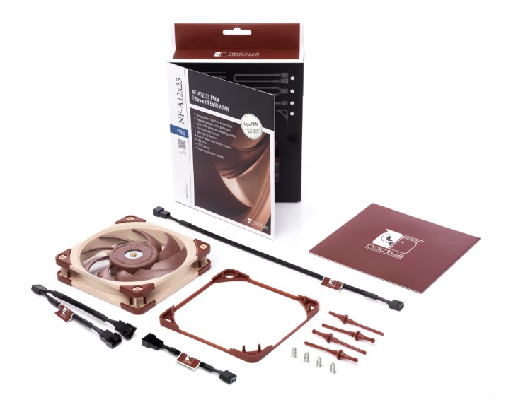 Вентилятор Noctua NF-A12x25 PWM для корпусу 120x120x25мм SSO2 450 - 2000 об/хв 18.8-22,6 дБ 4pin PWM