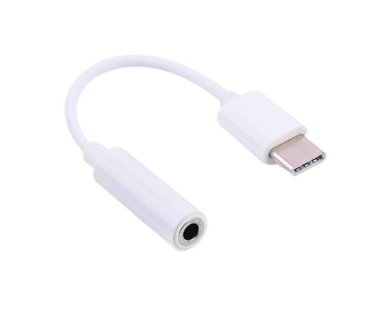 Адаптер Lapara для наушников USB Type-C Male - Audio AUX mini jack 3,5 mm Female, білий