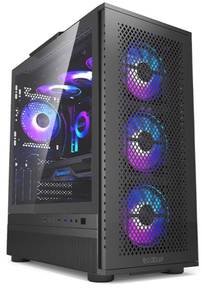 Корпус PcCOOLER CPS ME200 MESH чорний EATX/ATX/Micro ATX/Mini-ITX без БП (LxWxH)432x225x495мм/