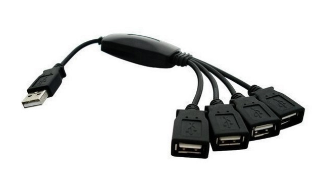 Хаб USB Lapara 4 порти USB 2.0 чорний