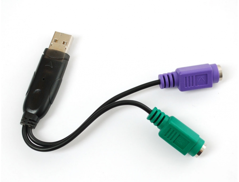 Адаптер Dynamode USB A Male - 2*PS/2 чорний
