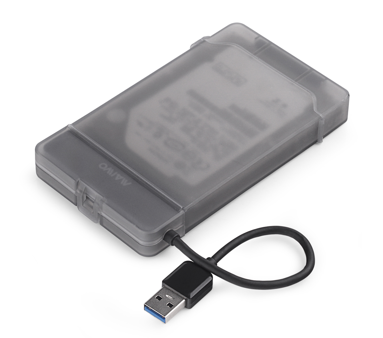 Адаптер підключення HDD 2,5" SATA/SSD до порту USB3.0 +контейнер Maiwo захисний для HDD 2,5", чорний