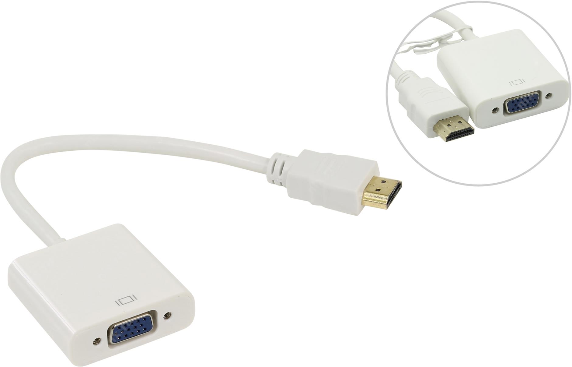 Адаптер STLab HDMI (PC/laptop) - VGA F(Monitor) для підкл. PS3/PS4, аудіо та кабель USB у комплекті