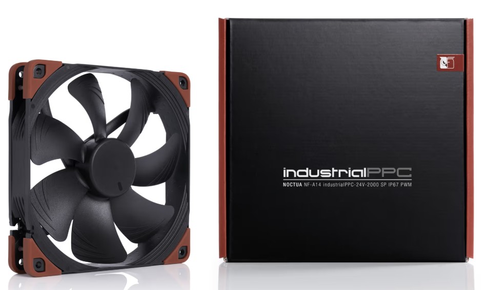 Вентилятор Noctua 24V iPPC для корпусу 140x140x25мм SSO2 500-2000 об/хв 43,5 дБ 4pin PWM чорний