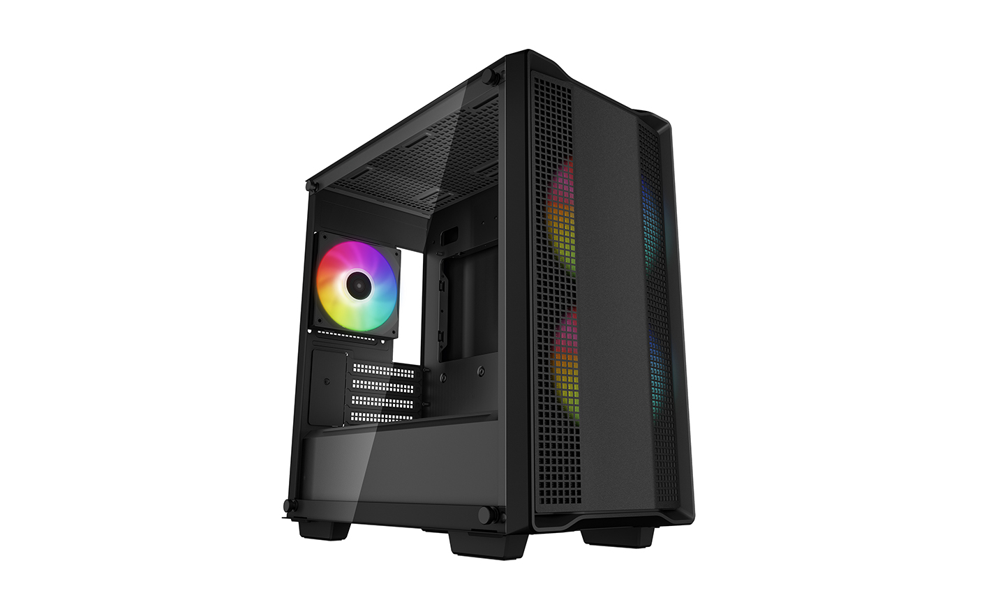 Корпус Deepcool CC360 ARGB чорний Без БП Mini-ITX/Micro-ATX, 2x3.5,2+1*2.5";418×215×431мм(L×W×H)