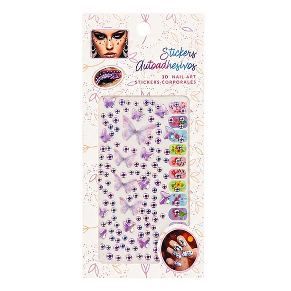 Наклейки декоративные XY-030(Violet) для маникюра и макияжа