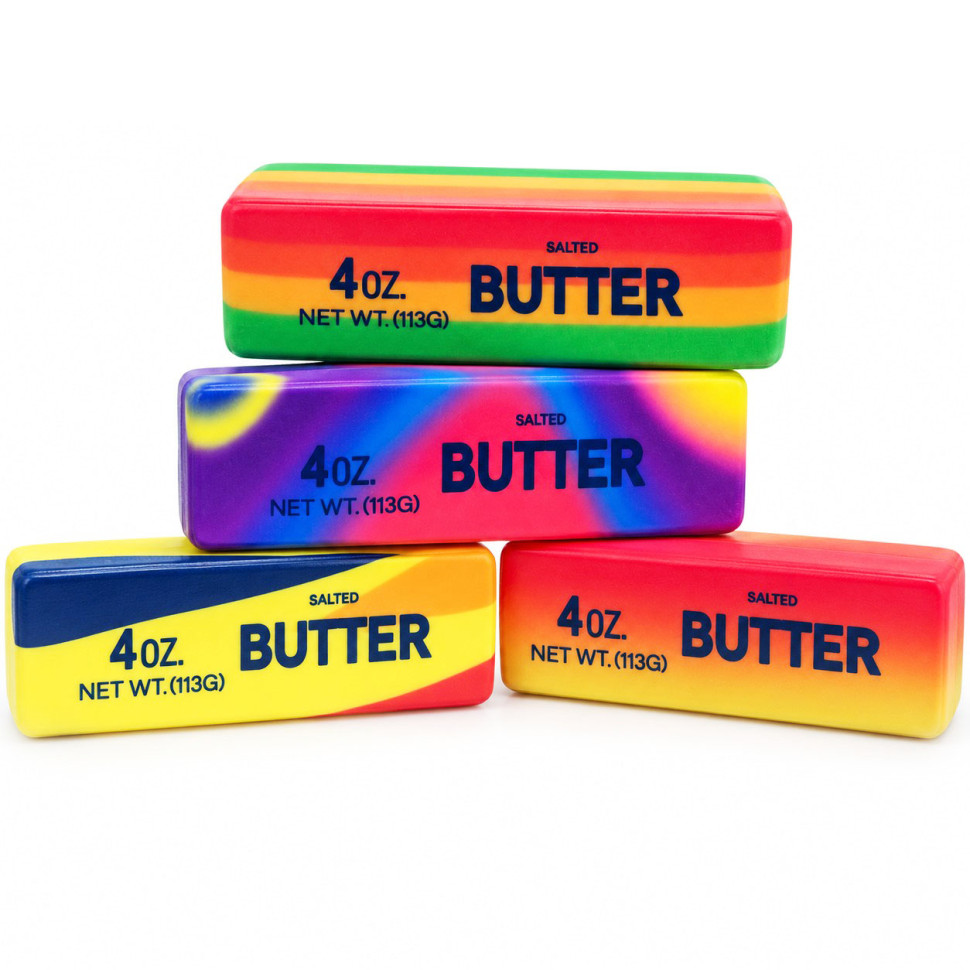 Детская игрушка сквиш-антистресс "BUTTER Радужный" SQBUTCOLOR-113 размер 13х3,5х3,5 см