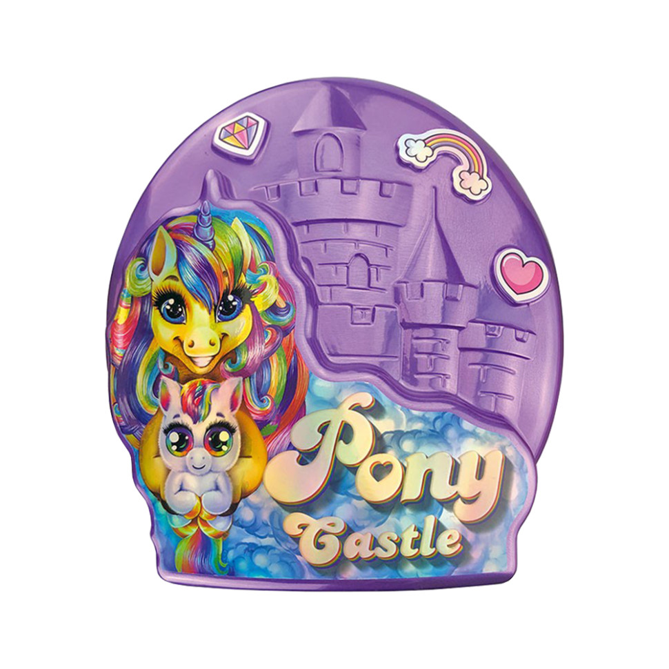 Креативное творчество "Pony Castle" BPS-01-01U с мягкой игрушкой Фиолетовый