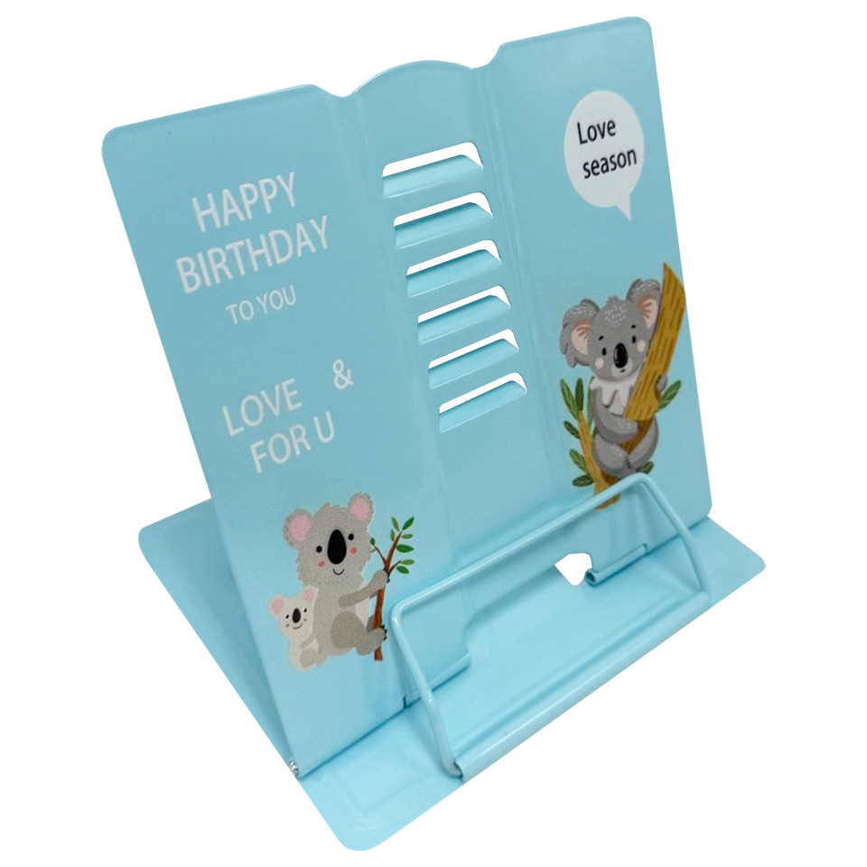 Подставка для книг "Animals" 555-389-S(Blue) металлическая