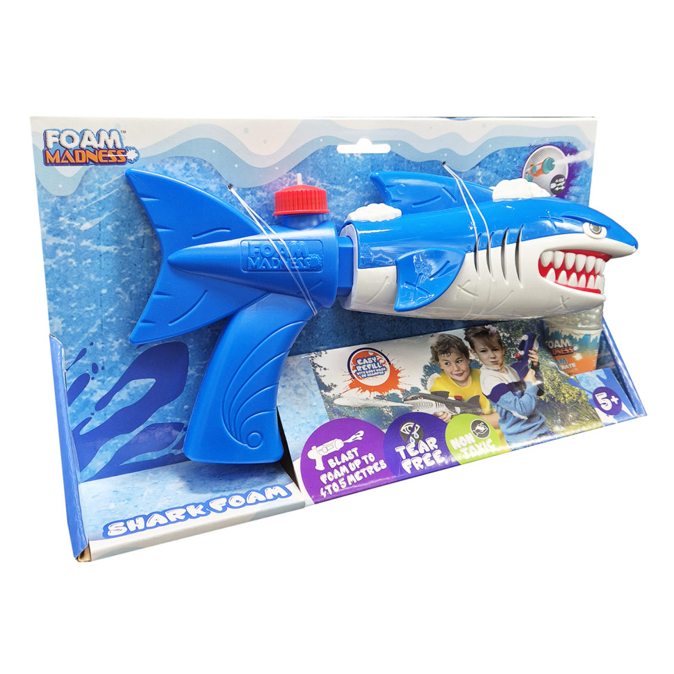 Водный пистолет Shark Foam F9101(Blue) стреляет пеной, дальность 4-5 метров