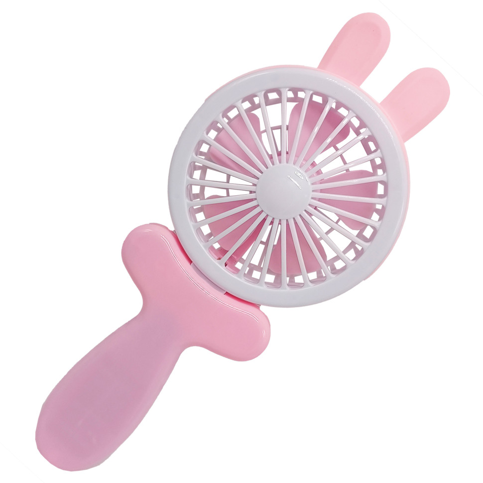 УЦЕНКА!!! Вентилятор ручной портативный "Зайчик" Bambi VNTR-002-3(Pink)-UC розовый