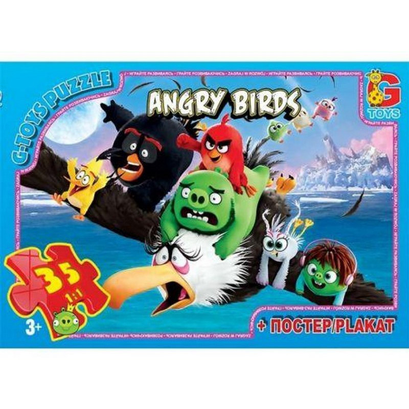 Детский пазл классический "Angry Birds" B001031 плакат 35 элементов