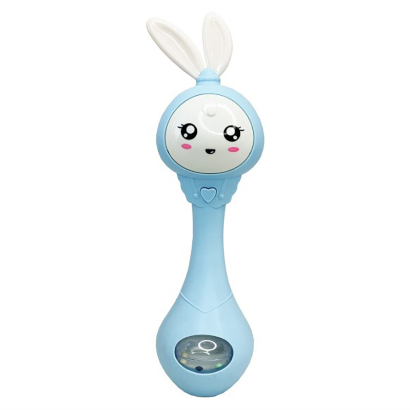 Интерактивная игрушка-погремушка "Зайчик" MGZ-1210(Blue)