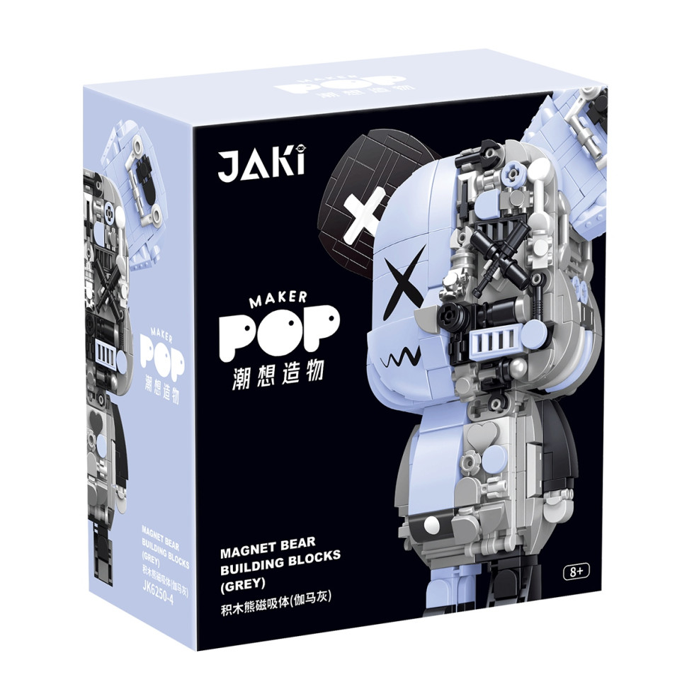 Детский конструктор "Магнитный Вайб" JAKI JK6250-4 серии "Киберпанк-медвежата" 546 деталей