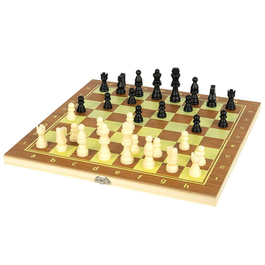 Настольная игра "Шахматы, шашки и нарды 3 в 1" 624А с доской 40х40 см