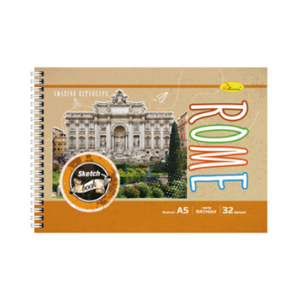Скетчбук "Крафт" Eagle Wings СБК-А5-32-5 А5, 32 листа Rome