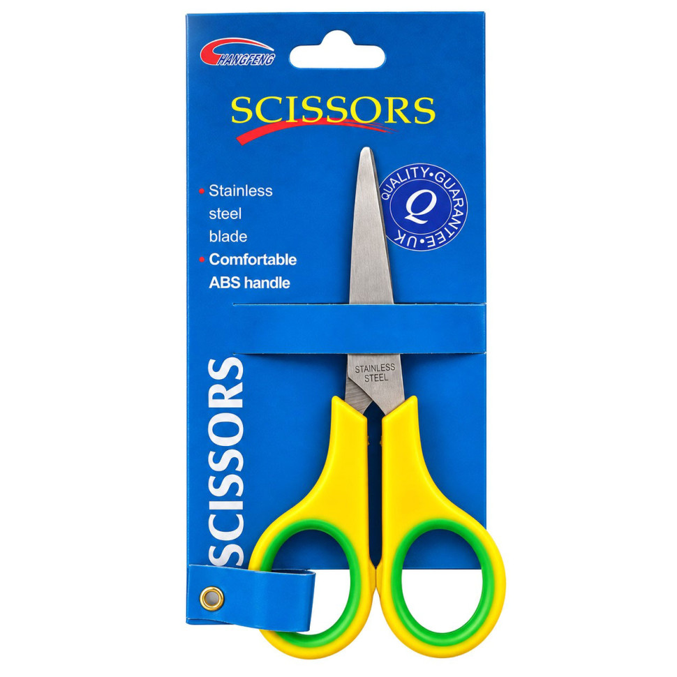 Канцелярские ножницы №5 Scissors "C" 89466, 14 см Желтый