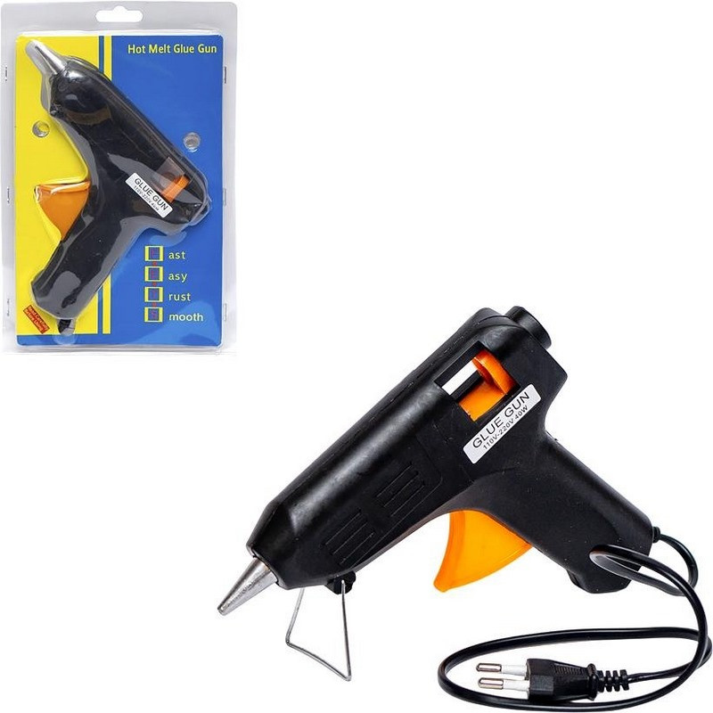 Пистолет для сухого клея "Glue Gun" JQ4032-40W, D-1,1 см, черный