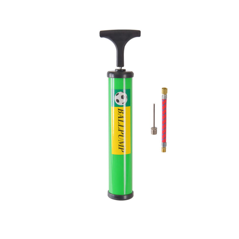 Ручной насос для мячей N41504(Green) 25 см, игла для накачки и гибкий шланг