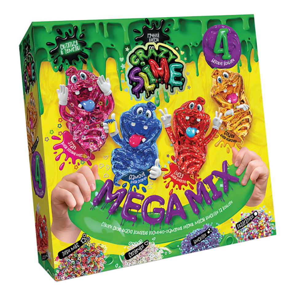 Детский набор для проведения опытов "Crazy Slime" SLM-03 4в1 укр SLM-03-02U