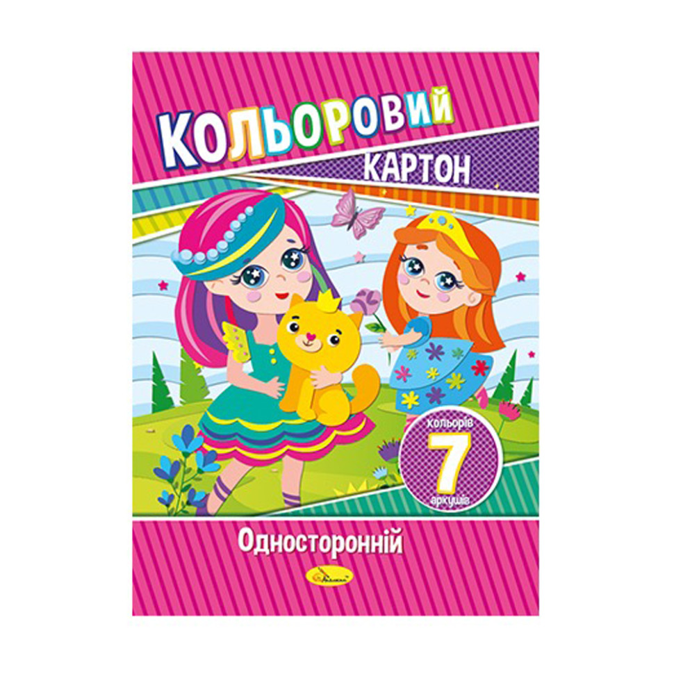 Набор цветного картона А4 АП-1101, 7 листов 230 г/м2 Вид 3