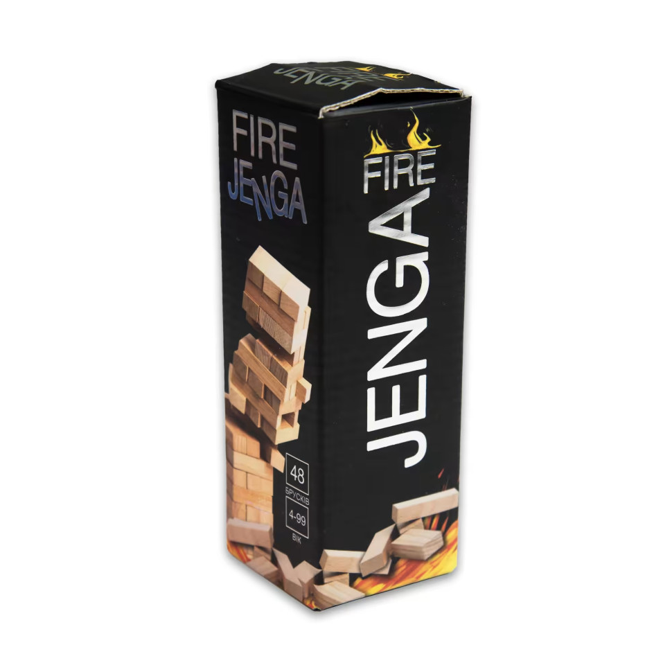 Настольная игра "Fire Jenga" 30848 на украинском языке 48 брусков
