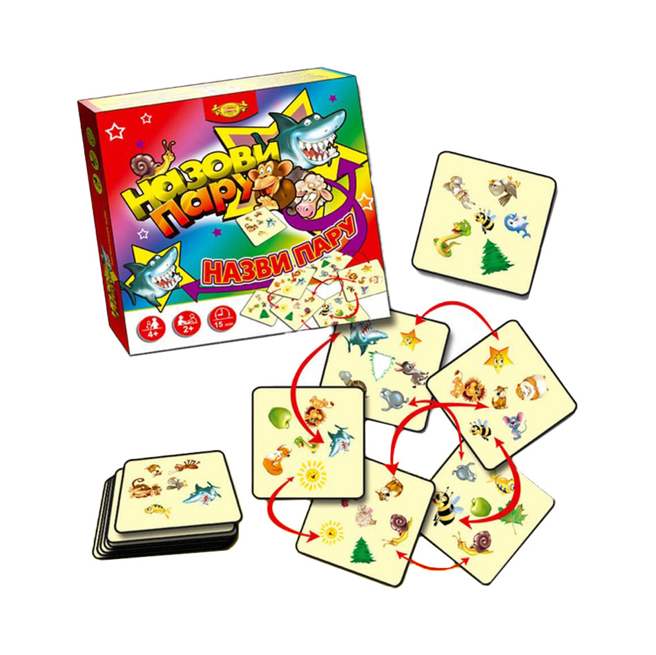 Настольная детская игра "Назови пару" MKM0332, 35 карт