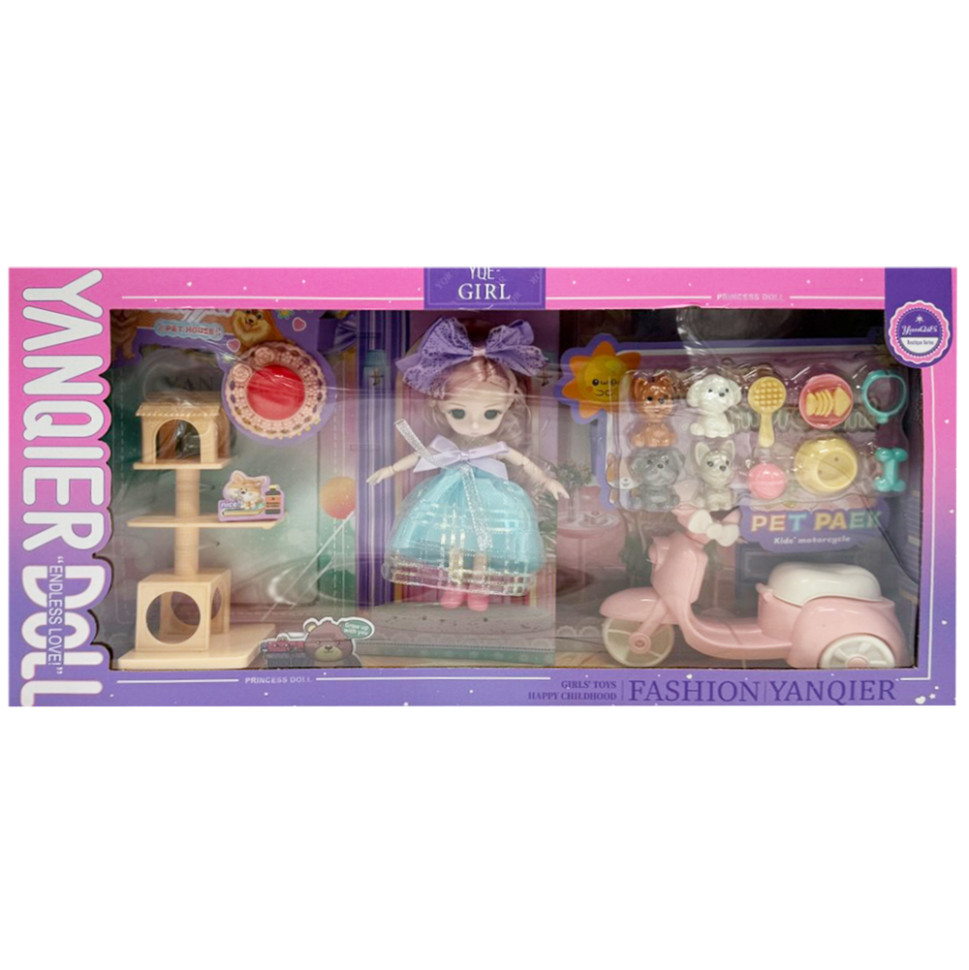 Детская игрушечная кукла "YQE-Girl" Bambi 3688-183A, с аксессуарами 