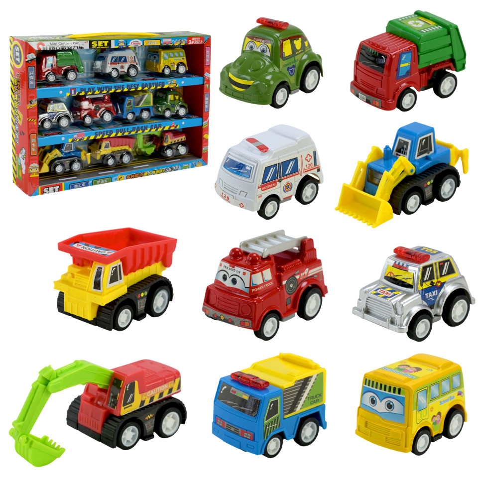 Игровой набор машинок Mini Cartoon Car 5857 в наборе 10 шт