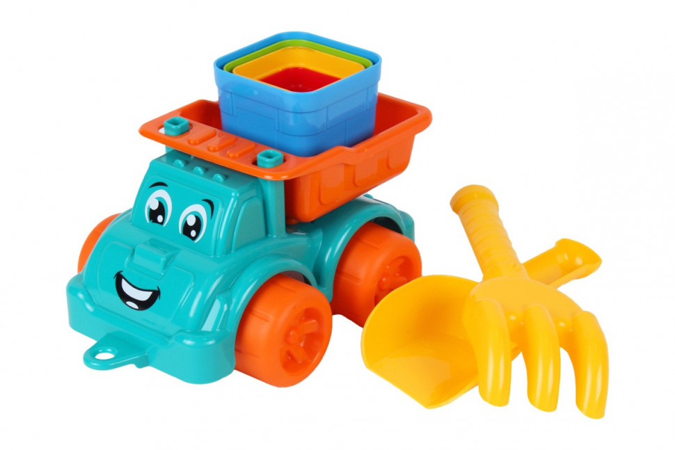 Машинка "Набор для игры с песком ТехноК" 7051TXK Бирюзовый