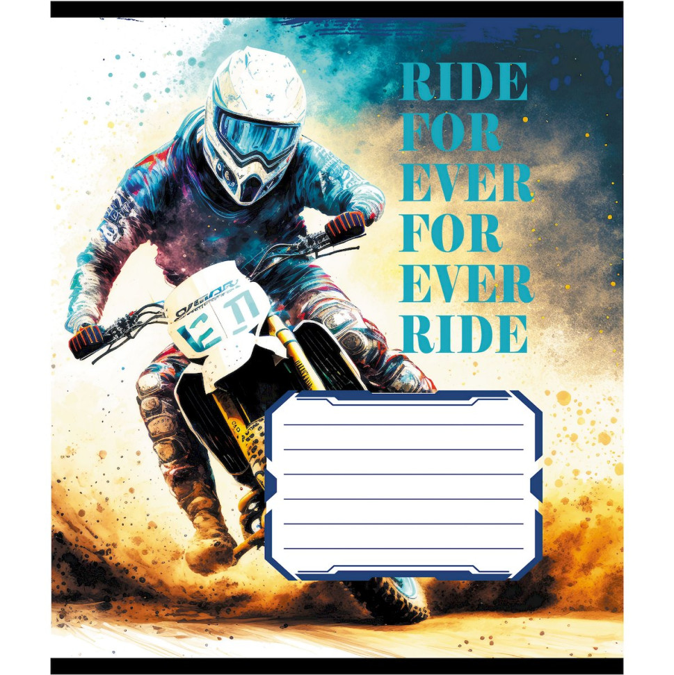 Тетрадь ученическая "Мото в пустыне" 018-530186K-4 в клетку, 18 листов