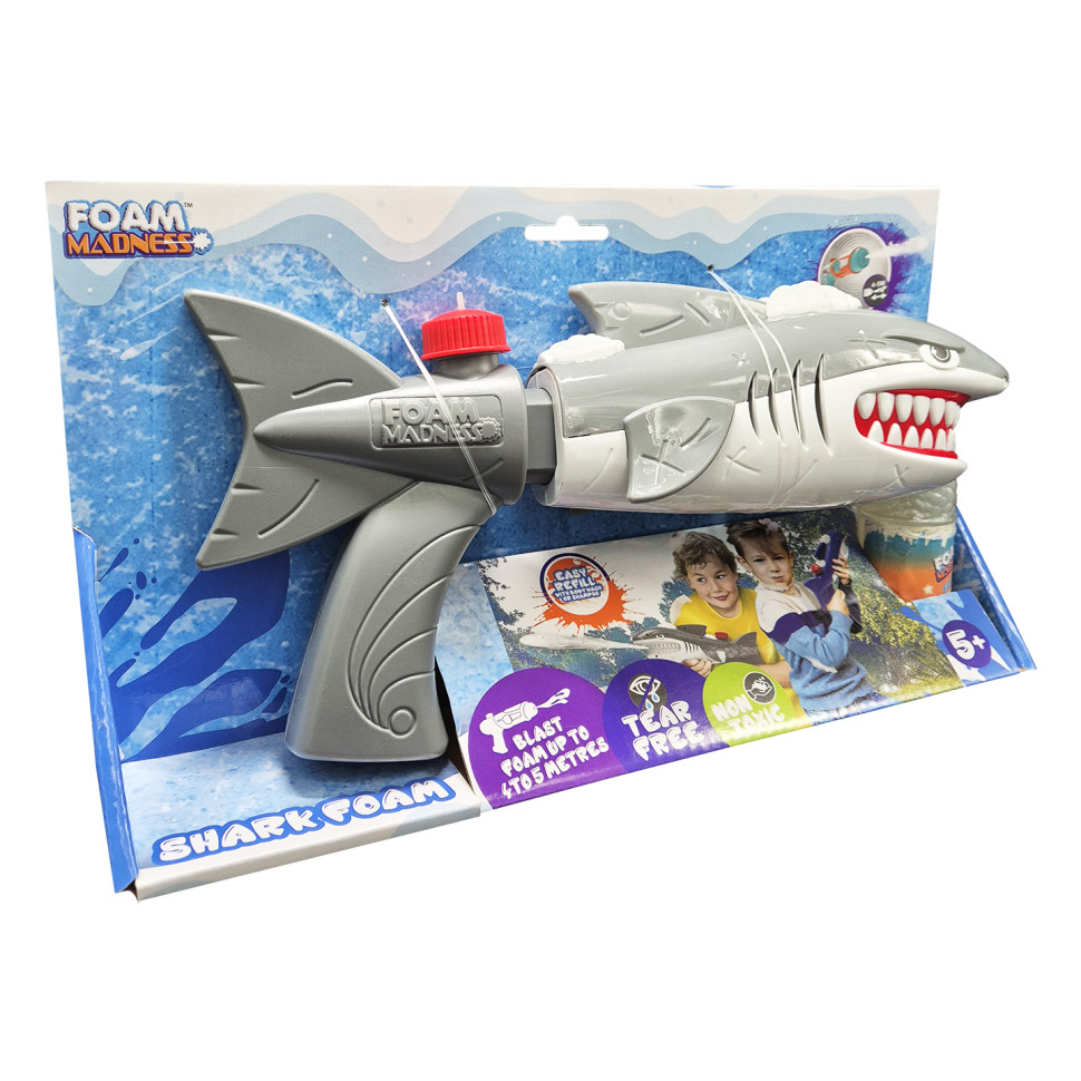 Водный пистолет Shark Foam F9101(Grey) стреляет пеной, дальность 4-5 метров